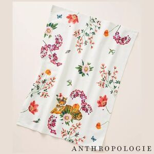Anthropologie Tropical Tiger Print Dish Towel